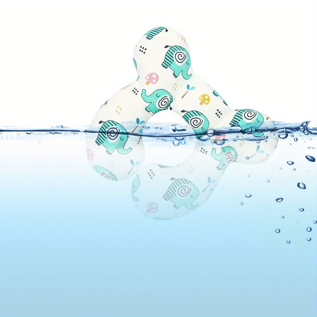 Soft U-Shaped Pillow Soft Polyester U-Shaped Infant Travel Pillow | Secure Fit for Strollers & High Seats, Cartoon Elephant Design, Youngsters Supportive Cushion, Stroller Accessory | Playful Design