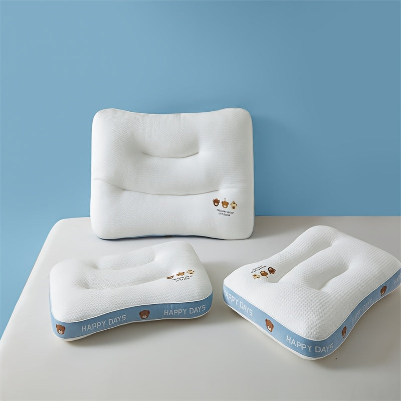 1pc Adorable Bear Pillow 1pc Soft, Ergonomic Bear-Shaped Parenting Pillow | Breathable, High Resilience Support, Multi-Use, Perfect Gift for Parents, Quilted Polyester Cove