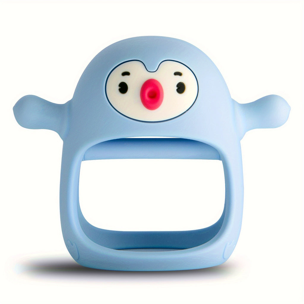Smily Mia Baby Teething Toys - BPA-Free Silicone Teething Mittens for 0-6 Months, Never Drop Grip, Dishwasher Safe Blue Teether for Breast-Fed Babies & Infants 3-6 Months