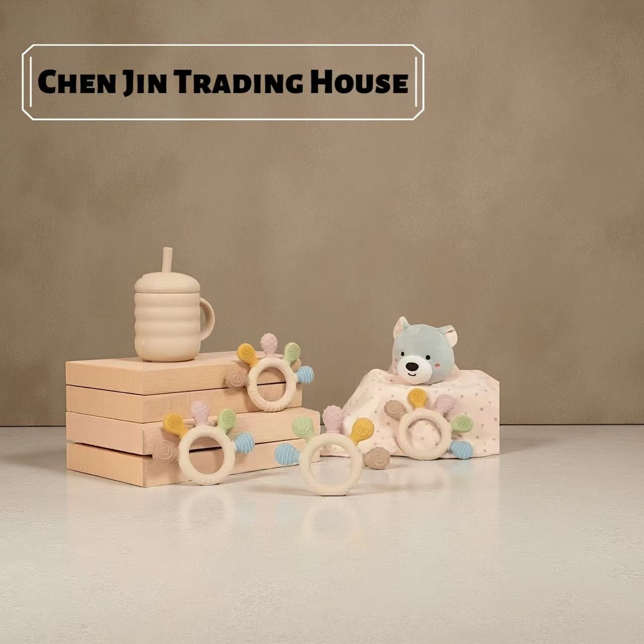 1pc Children's Hand-held Teething Toy, Cartoon Colored Animal Teether, Children's Silicone Teether, Children's Birthday Gift, Christmas And Halloween Gift