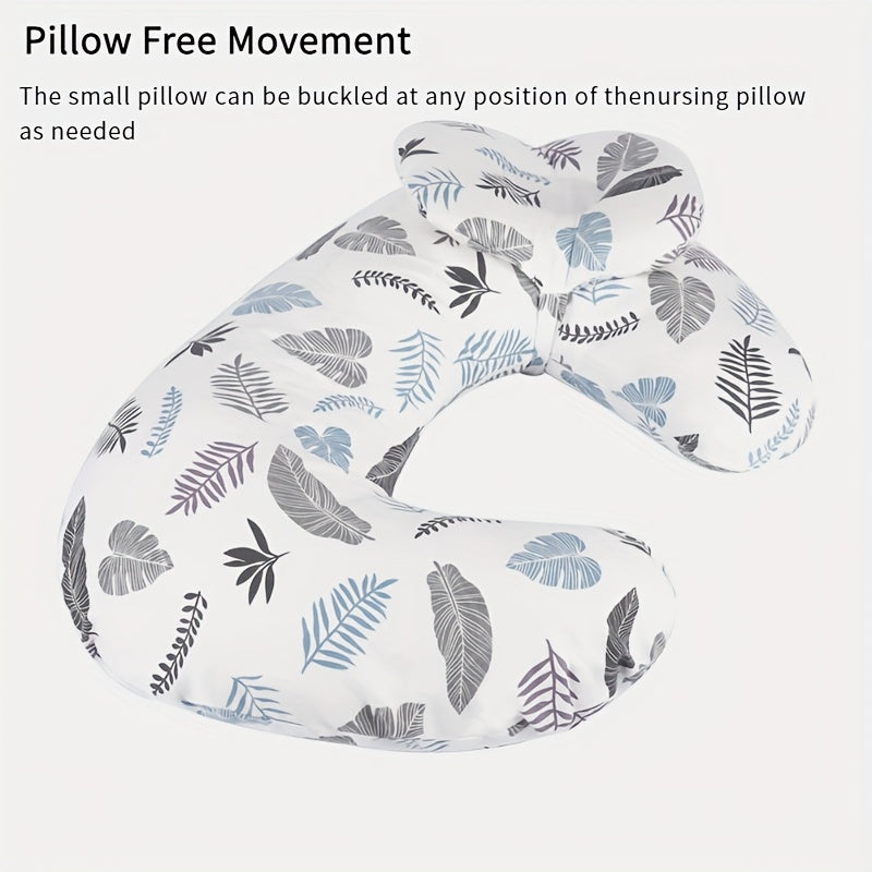 Portable Nursing Pillow Portable 3D Ergonomic Comfortable Handheld Nursing Pillow | Soft Polyester Cover, Multi-Color Leaf Pattern, Washable, Hands-Free Feeding Aid for Moms & Caregivers, Postpartum Support, Breastfeeding