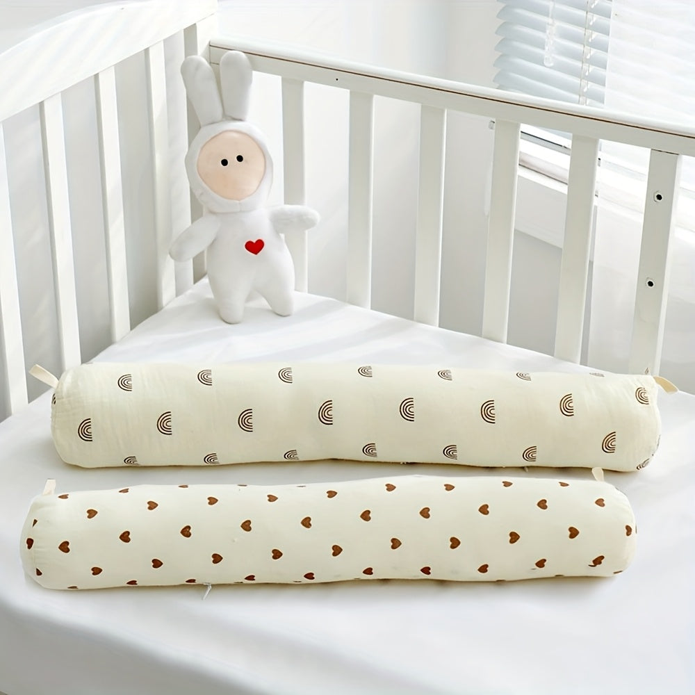 2pcs Cylindrical Pillow Side-Sleeping Bedside Comfort Cushion Long Throw Pillows Removable Washable Headboard Bolster