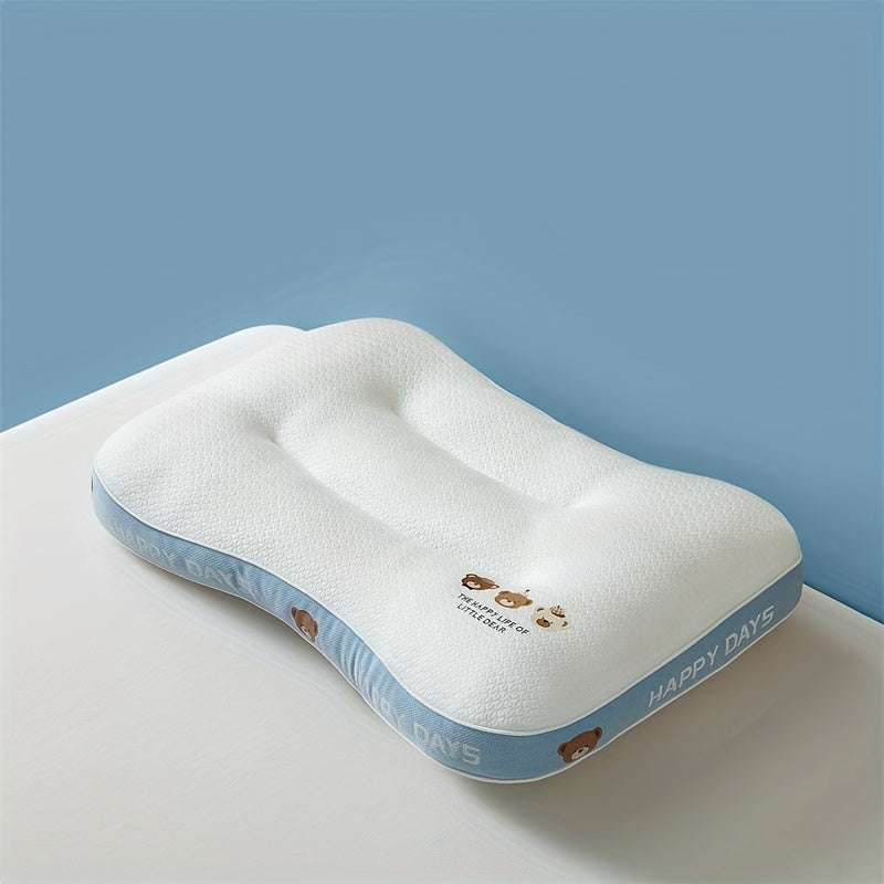 1pc Adorable Bear Pillow 1pc Soft, Ergonomic Bear-Shaped Parenting Pillow | Breathable, High Resilience Support, Multi-Use, Perfect Gift for Parents, Quilted Polyester Cove