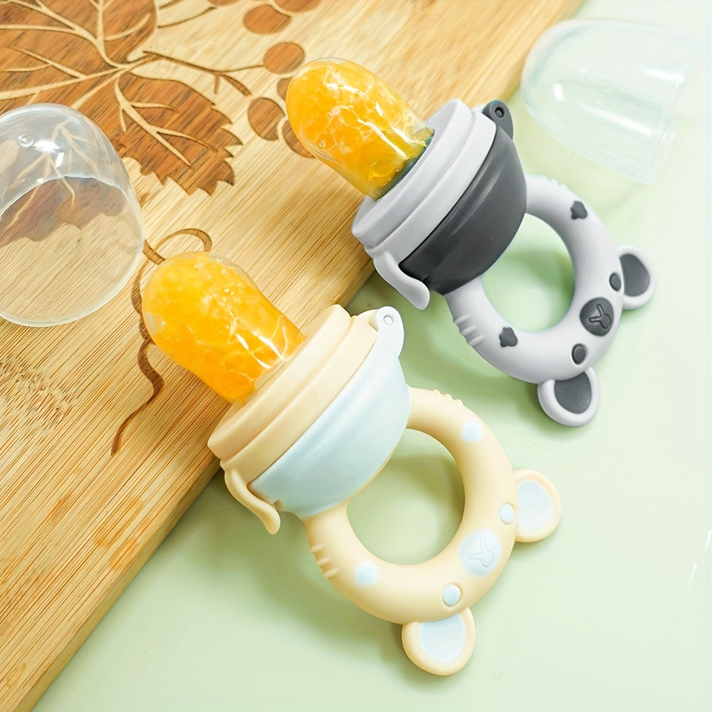 Silicone Fruit And Vegetable Feeding Pacifier for Infants 0-3 Years - Food-Grade with Fresh Feeder And Breastmilk Popsicle Mold Features