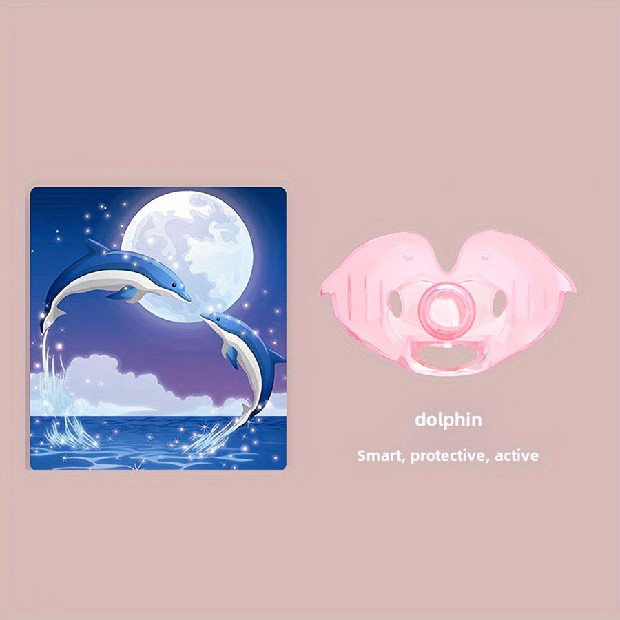 Ultra-Light Silicone Pacifier With Dust-proof Case, 0-6 Months, 100% BPA-free Silicone, Symmetrical One-Piece Design, 2 Pack, Blue&Pink