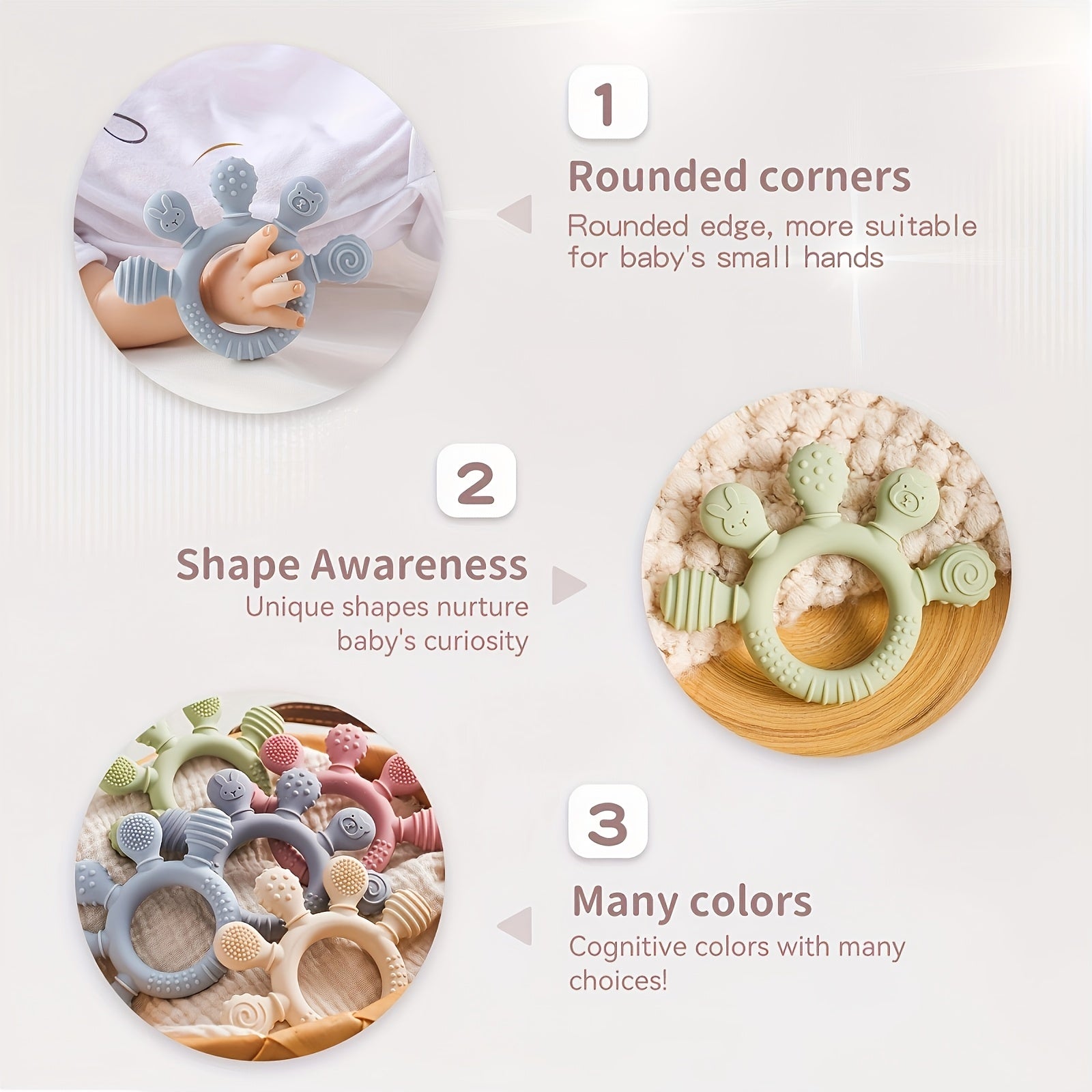 Baby Teething Toys, Baby Teething Gel, Food Grade Teething Gel, BPA Free, Baby Care Rings, Toys, Children's Gifts, Newborn Accessories