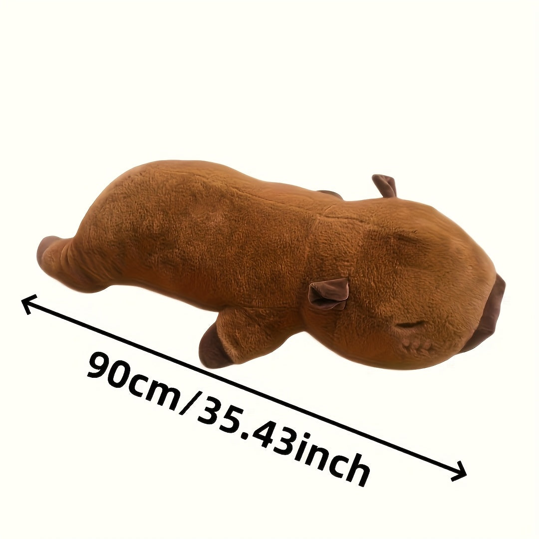 1pc The Capybara Pillow, Toy, Doll, Can Be Lying On The Stomach, The Kids Sleeps On The Bed with A Long Pillow Plush
