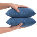 2pcs Microfiber Tiny Pillows, 11x7 Inches, Mini for Sleeping and Traveling, Washable, Soft Small Travel Nap Pillows, Denim Blue
