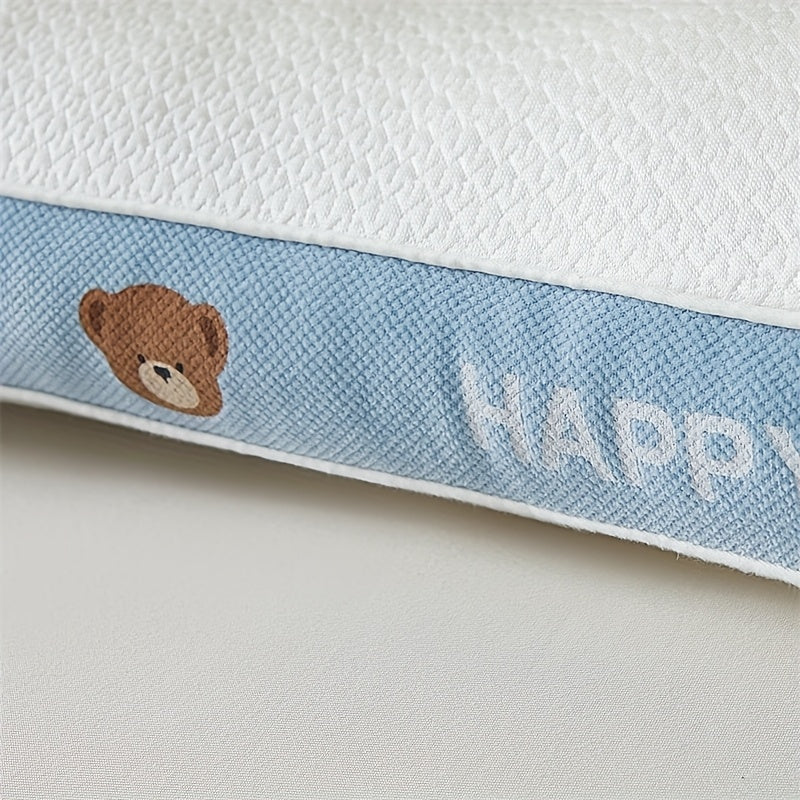 1pc Adorable Bear Pillow 1pc Soft, Ergonomic Bear-Shaped Parenting Pillow | Breathable, High Resilience Support, Multi-Use, Perfect Gift for Parents, Quilted Polyester Cove