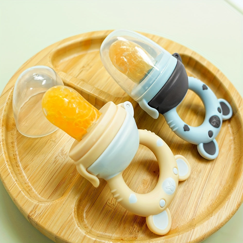 Silicone Fruit And Vegetable Feeding Pacifier for Infants 0-3 Years - Food-Grade with Fresh Feeder And Breastmilk Popsicle Mold Features