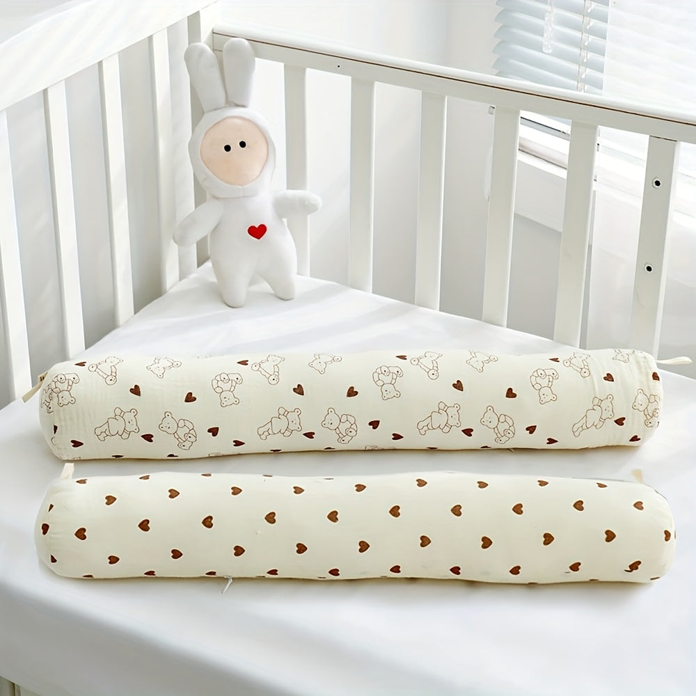 2pcs Cylindrical Pillow Side-Sleeping Bedside Comfort Cushion Long Throw Pillows Removable Washable Headboard Bolster