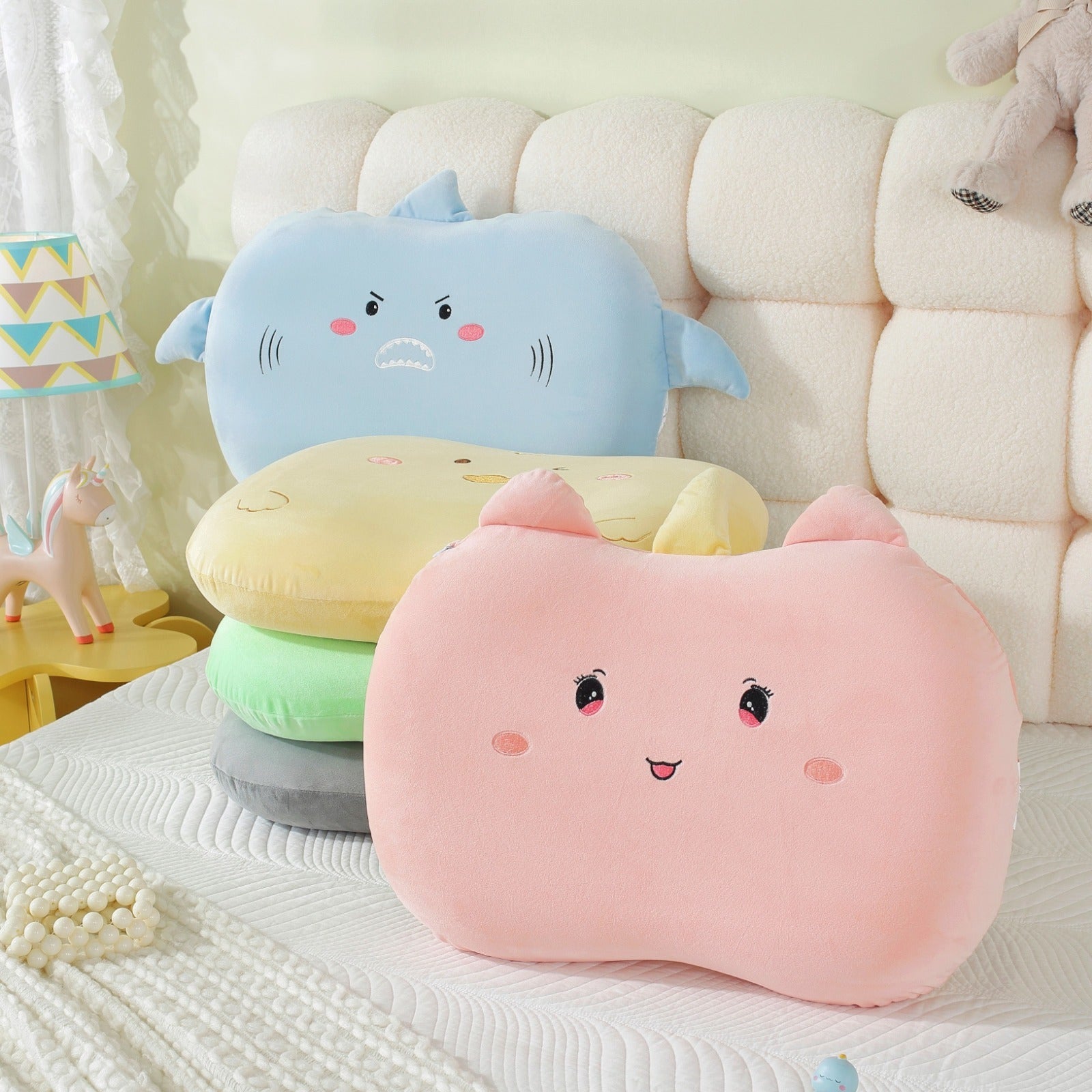 Cartoon cat belly, sleeping pillow, cute pillow, soft, memory pillow core