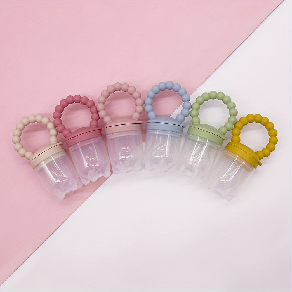 7pcs Fruit Feeding Pacifier with 6 Extra Replaceable Food Bags, Food Grade Silicone, Christmas Gift