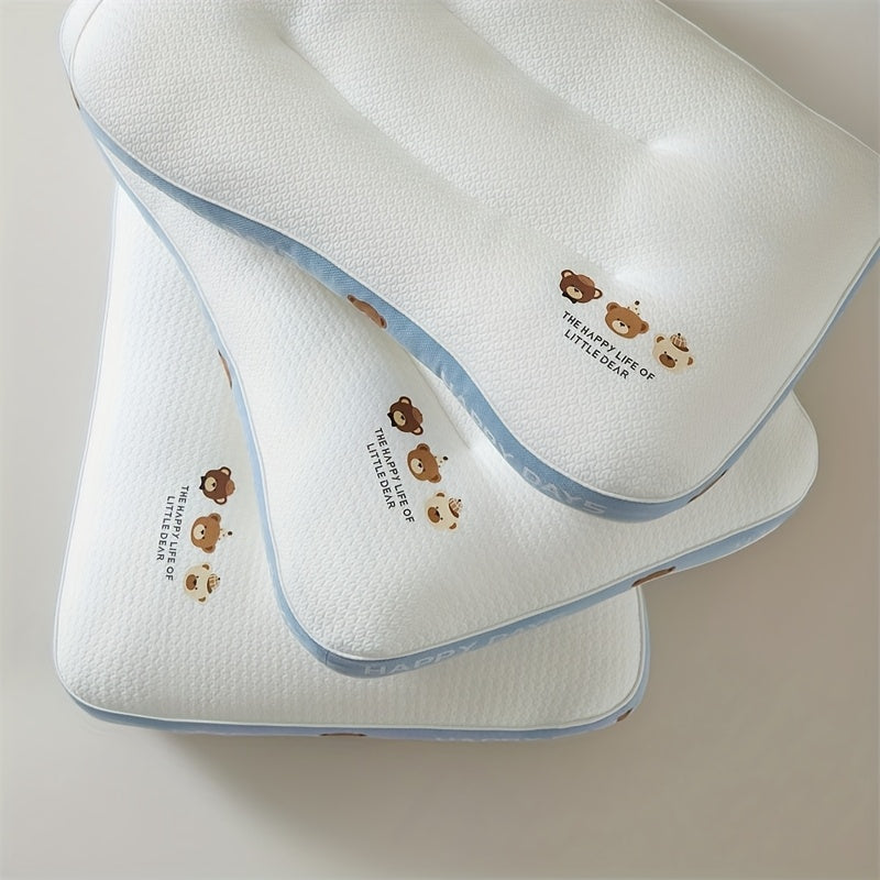 1pc Adorable Bear Pillow 1pc Soft, Ergonomic Bear-Shaped Parenting Pillow | Breathable, High Resilience Support, Multi-Use, Perfect Gift for Parents, Quilted Polyester Cove