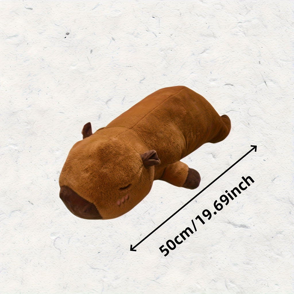 1pc The Capybara Pillow, Toy, Doll, Can Be Lying On The Stomach, The Kids Sleeps On The Bed with A Long Pillow Plush