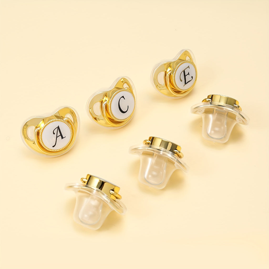 1 Silicone Nipple With Initials Printed On It - Integrated Design, Dust Cover, Easy To Clean, Suitable For Both Boys And Girls, Ideal For Baby Party Gifts With Multiple Options
