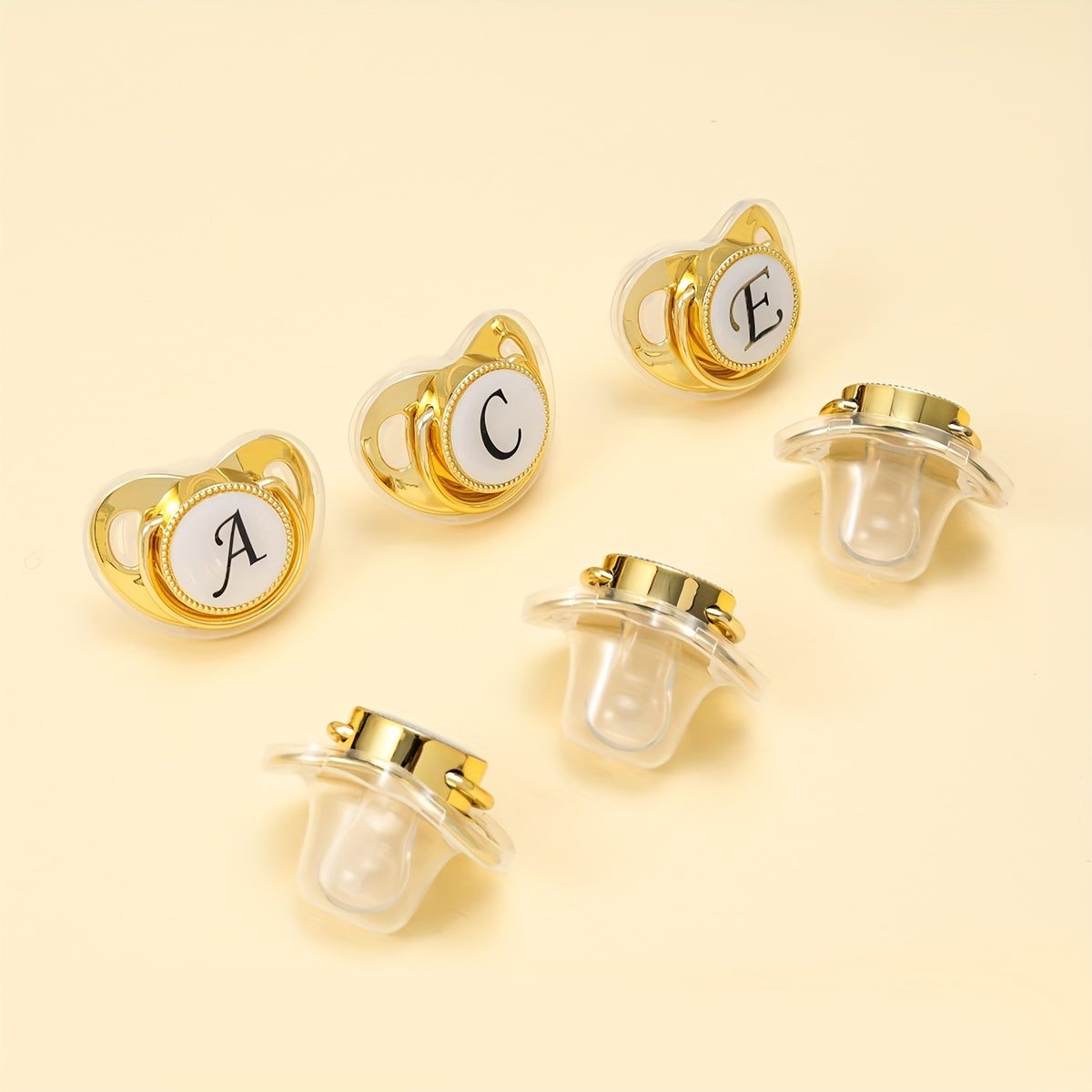 1 Silicone Nipple With Initials Printed On It - Integrated Design, Dust Cover, Easy To Clean, Suitable For Both Boys And Girls, Ideal For Baby Party Gifts With Multiple Options