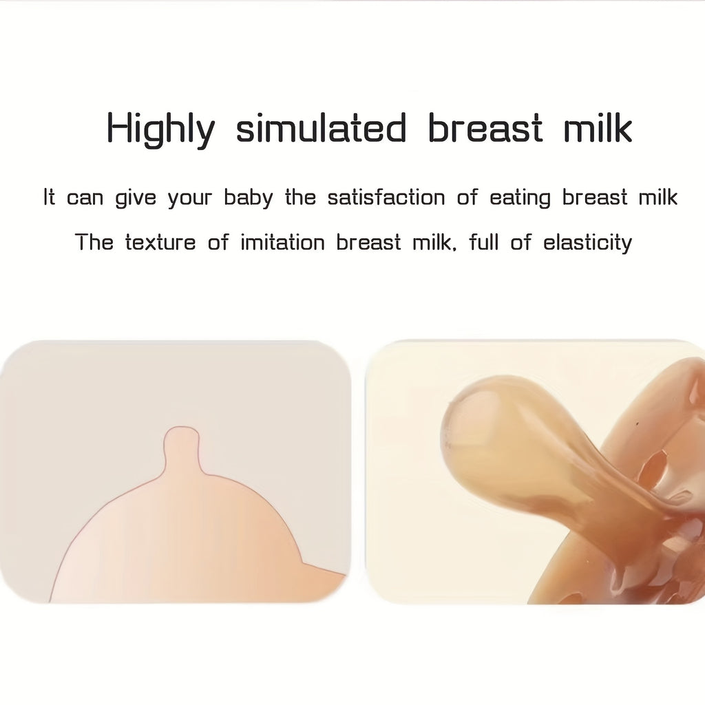 Silicone Baby Pacifiers with Cute Bear Design - BPA Free Soft Soothing Teether, Newborn Infant Dummy for Oral Development, 0-3 Years, Gentle on Gums, Food-Grade Teething Toy