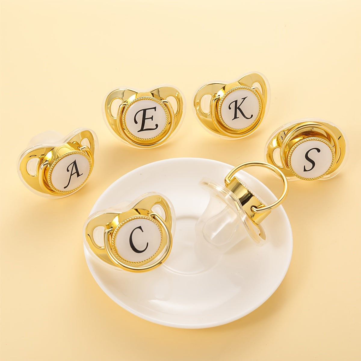 1 Silicone Nipple With Initials Printed On It - Integrated Design, Dust Cover, Easy To Clean, Suitable For Both Boys And Girls, Ideal For Baby Party Gifts With Multiple Options