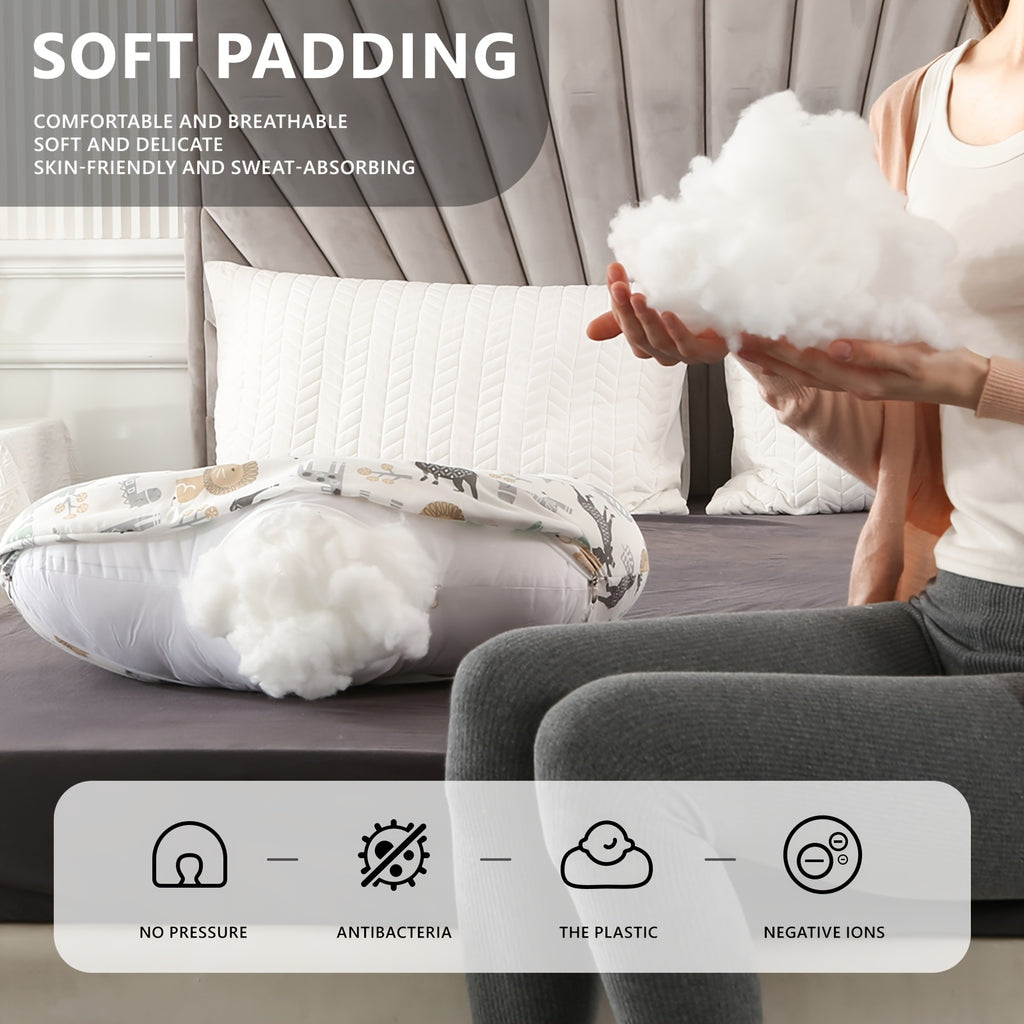 1pc Multifunctional Breastfeeding Pillow, Including Pillow And Pillowcase, C-shaped Breastfeeding Pillow, For Feeding, Designed For Newborns, Removable, Machine Washable