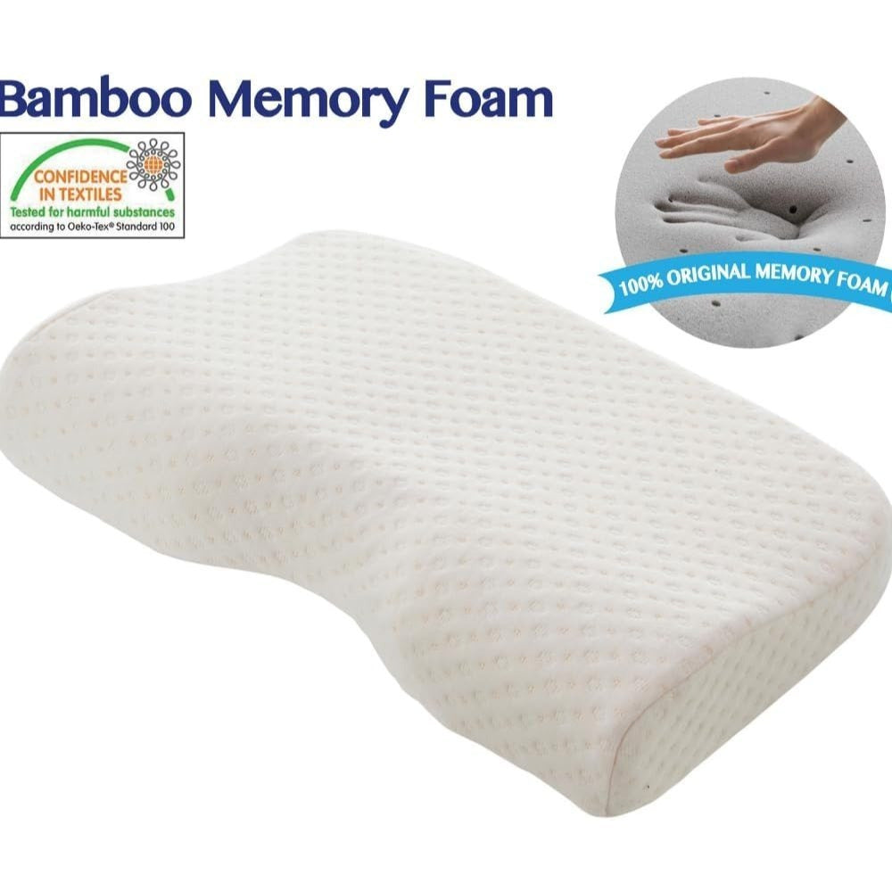 Comfyt Kids Memory Foam Pillow – Contoured Sleep Support, Cooling Cotton Cover, Removable & Washable