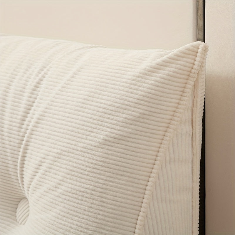 Soft Plush Wedge Floor Pillow with Side Storage – Zippered Polyester Cover, Hand Washable, Back Support for Pregnant Women, Multi-Purpose Bedrest, All-Season Comfort, Modern Beige Design, Pregnancy Pillow