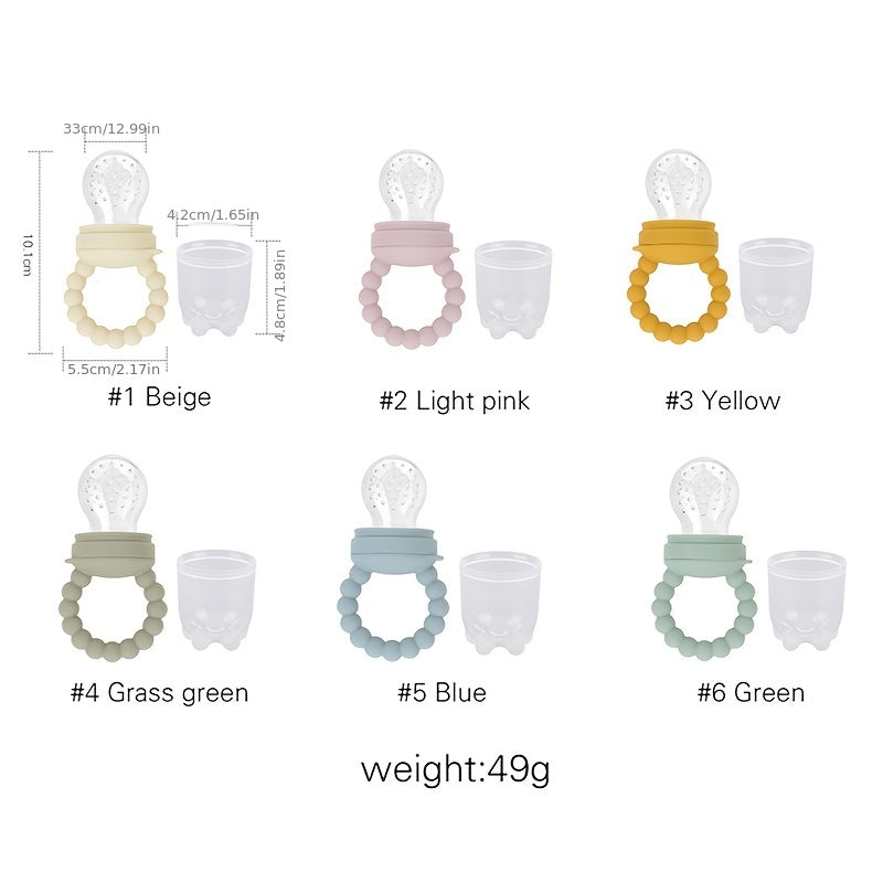 Silicone Pacifier - Fruit & Vegetable Bites for Teething, Supplemental Food, Ideal Christmas & Halloween Gift