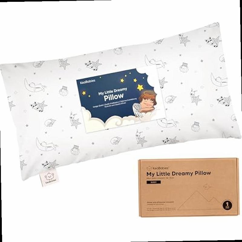 Toddler Pillow with Pillowcase 10 18 My Little Dreamy Kids Travel Bed Pillows for Sleeping Organic Cotton Small Pillowcase Soft Breathable Machine Washable Toddlers 2 5 Years Old Slumber