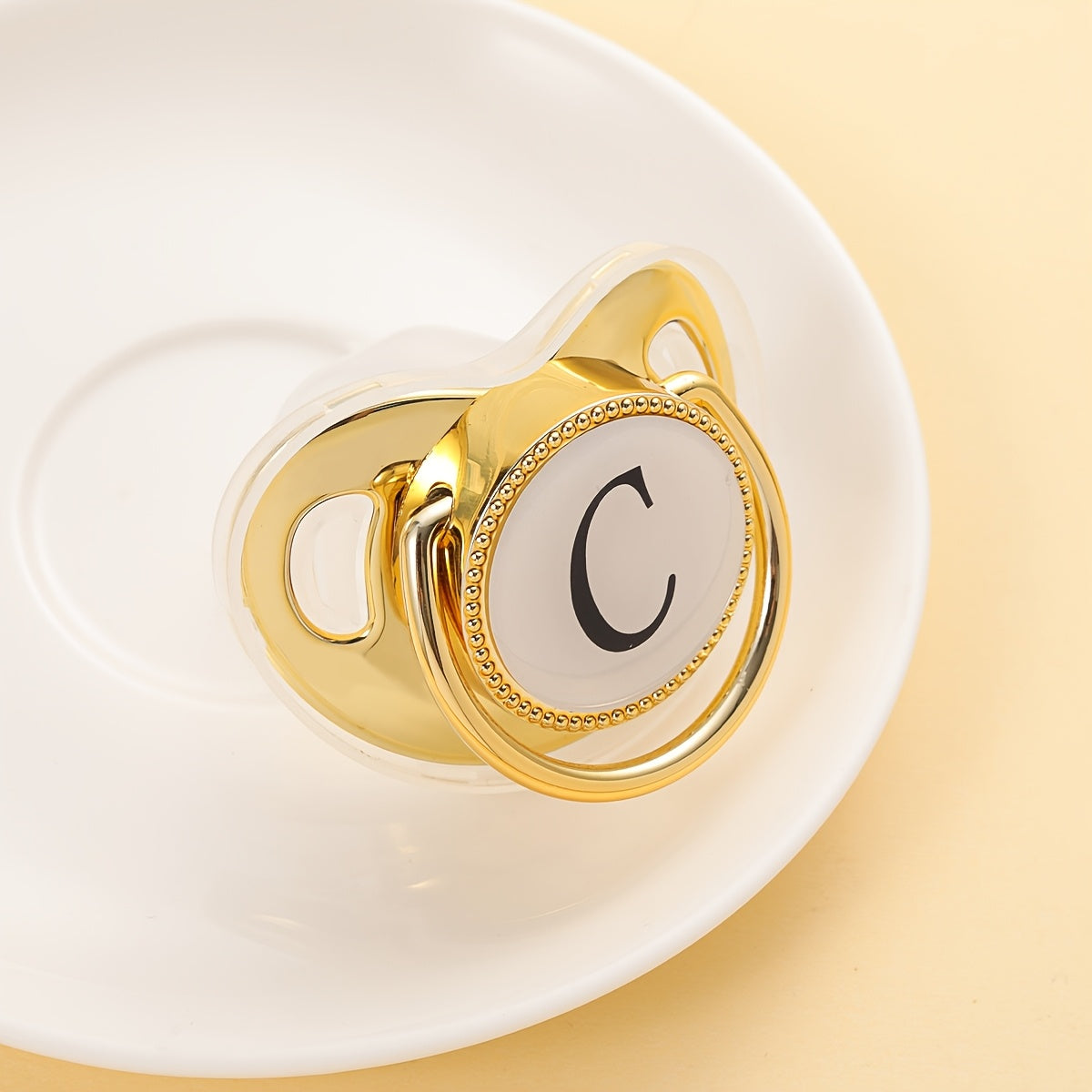 1 Silicone Nipple With Initials Printed On It - Integrated Design, Dust Cover, Easy To Clean, Suitable For Both Boys And Girls, Ideal For Baby Party Gifts With Multiple Options